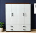 71 White Four Door Four Drawer Combo Dresser