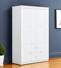 74 White Five Door Two Drawer Combo Dresser