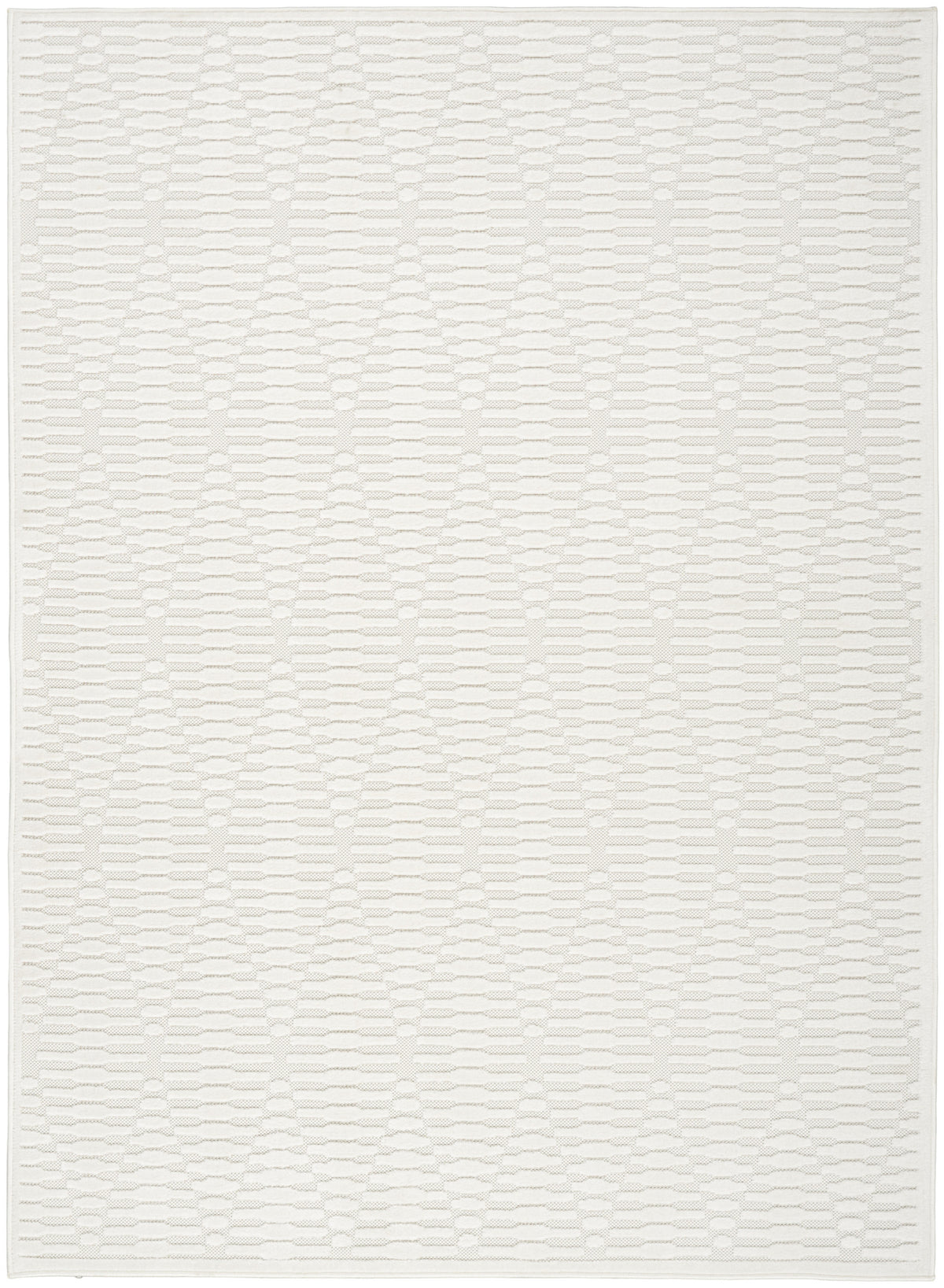 5' X 7' Ivory Geometric Area Rug