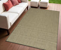 4 X 6 Green And Taupe Geometric Indoor Outdoor Area Rug