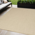 5 X 7 Natural And Ivory Geometric Indoor Outdoor Area Rug