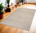 4' X 6' Beige Geometric Power Loom Area Rug