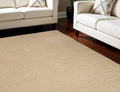 7' X 10' Beige Jute Hand Woven Area Rug