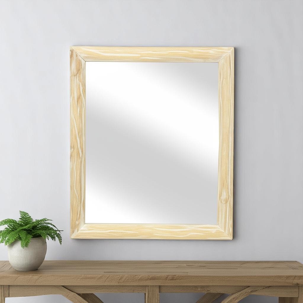 20 Natural Solid Wood Accent Mirror