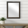 20 Black Solid Wood Accent Mirror