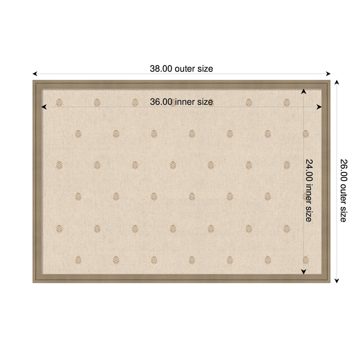 Pinboard Beige Botanical Block Print
