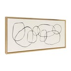 Sylvie Dancing Circles Framed Canvas by Teju Reval of SnazzyHues