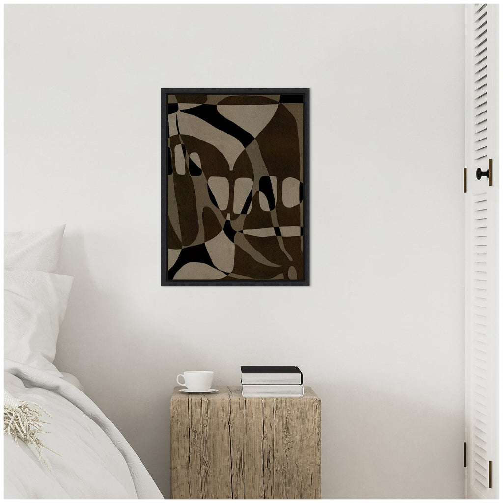 Sylvie Contour 1 Framed Canvas by Shatha Al Dafai