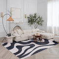 4' X 6' Black and White Zebra Print Area Rug