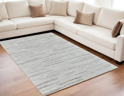 5' X 8' Gray Abstract Area Rug