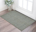 2 X 3 Light Blue And Gray Wool Abstract Hand Tufted Area Rug