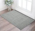 2 X 3 Gray And Ivory Wool Abstract Hand Tufted Area Rug