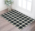 2 X 3 Charcoal And Ivory Wool Plaid Hand Tufted Area Rug