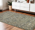 4 X 6 Ivory Brown And Gray Wool Oriental Hand Tufted Area Rug