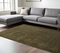 8 X 10 Brown Wool Hand Woven Area Rug