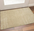 2 X 3 Ivory Wool Hand Woven Area Rug