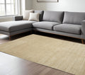 8 X 10 Ivory Wool Hand Woven Area Rug
