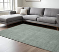 9 X 12 Gray Wool Hand Woven Area Rug
