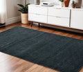 4 X 6 Dark Gray Wool Hand Woven Area Rug