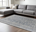 10 X 14 Gray And Dark Gray Wool Medallion Hand Woven Area Rug