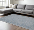 9 X 12 Gray And Dark Gray Wool Medallion Hand Woven Area Rug