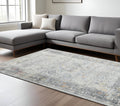 10 X 14 Gray Silver And Rust Medallion Area Rug