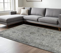 10 X 14 Gray And Charcoal Medallion Area Rug