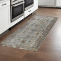8 Gray Rust And Brown Medallion Runner Rug