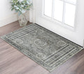 2 X 3 Charcoal And Gray Medallion Area Rug