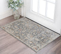 2 X 3 Dark Gray Ivory And Brown Medallion Area Rug