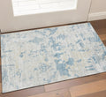2 X 3 Ivory And Sky Blue Abstract Area Rug