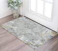 2 X 3 Gray Black And Ivory Abstract Area Rug