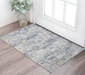 2 X 3 Ivory Black And Gold Ikat Area Rug