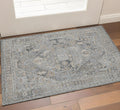 2 X 3 Gray And Brown Wool Oriental Hand Tufted Area Rug