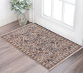2 X 3 Tan And Blue Oriental Area Rug
