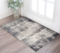 2 X 3 Gray And Ivory Abstract Area Rug