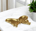 6 Gold Cast Iron Butterfly Handmade Trinket Tray