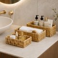 Set of Three Natural Water Hyacinth Baskets