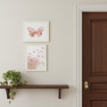 Set Of Two Meadow Floral Botanical  White Framed Wall Art