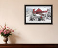 Tree Farm Wagon Black Framed Wall Art