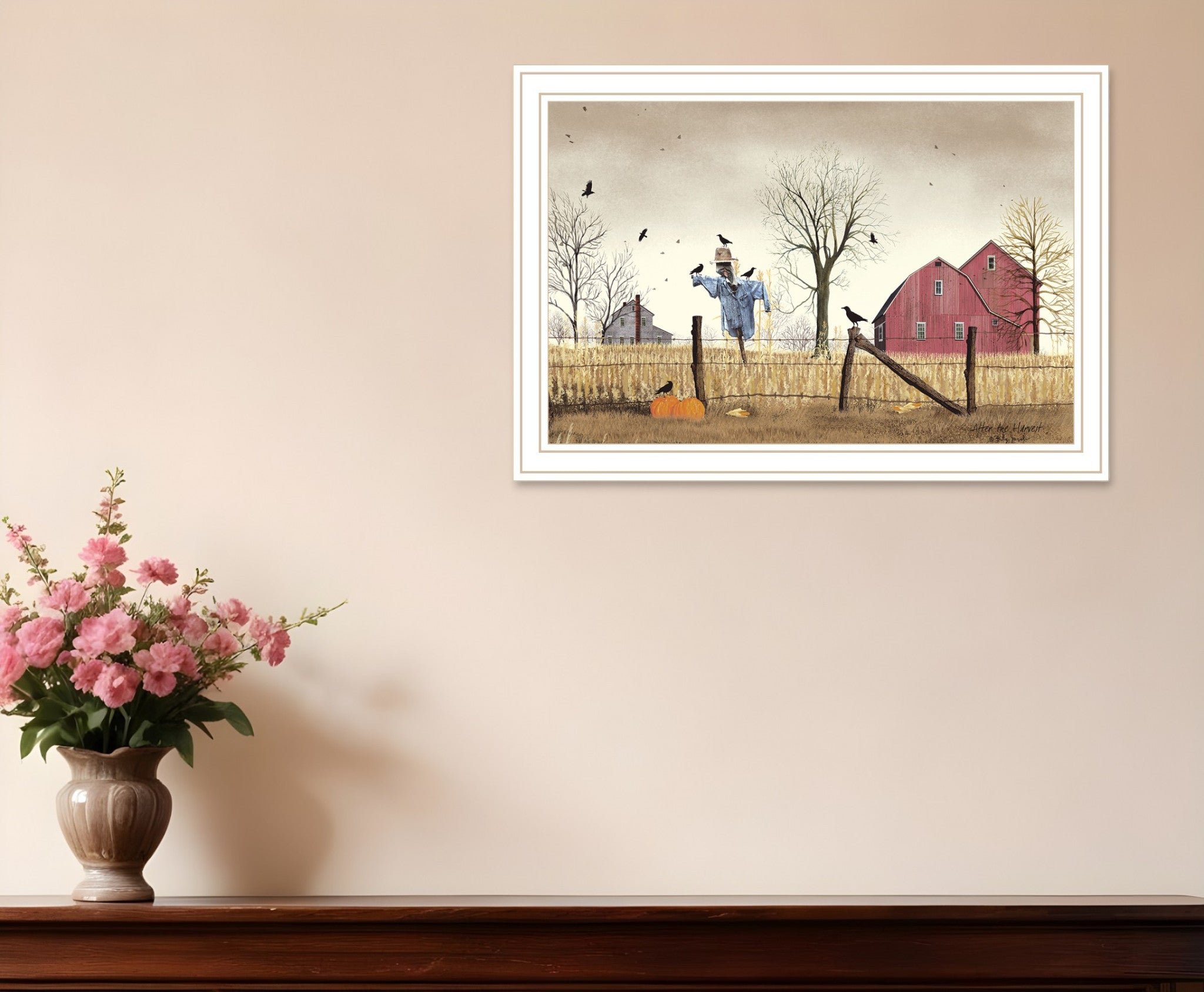 After the Harvest White Framed Wall Art