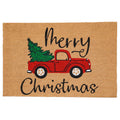 24 X 36 Brown and Red Coir Merry Christmas Outdoor Door Mat