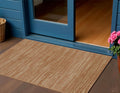 3 X 5 Rust And Beige Abstract Indoor Outdoor Area Rug