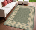4 X 6 Green Geometric Indoor Outdoor Area Rug
