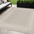 5 X 7 Gray Geometric Indoor Outdoor Area Rug