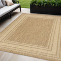 5 X 7 Natural Geometric Indoor Outdoor Area Rug
