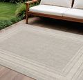 6 X 9 Gray Geometric Indoor Outdoor Area Rug