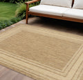 6 X 9 Natural Geometric Indoor Outdoor Area Rug