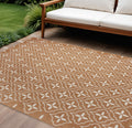 8 X 10 Copper Geometric Indoor Outdoor Area Rug
