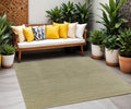 9 Green And Gold Square Abstract Indoor Outdoor Area Rug